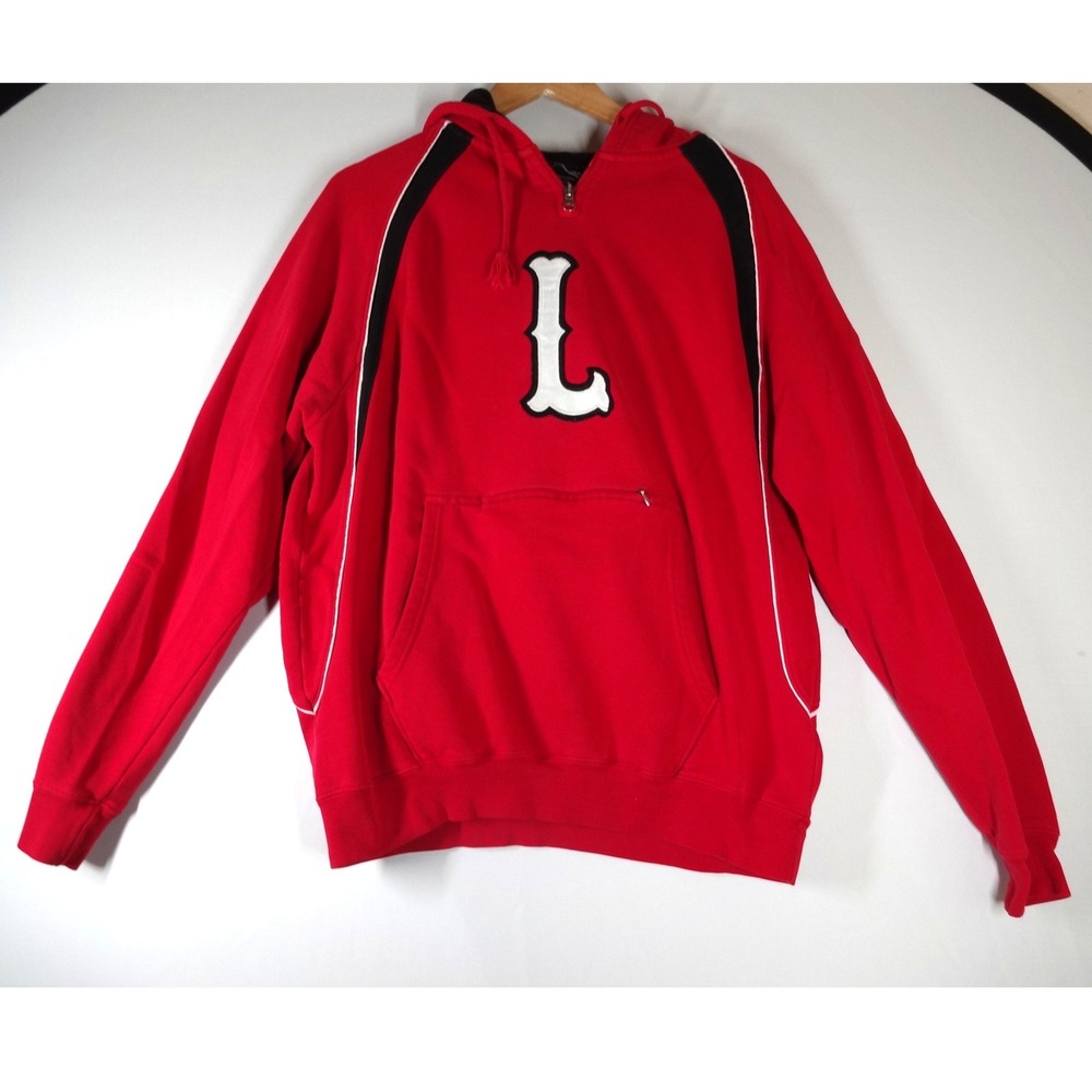 Holloway Louisville Cardinals Hoodie XL Red Quarter Zip Pullover Athletic Fan